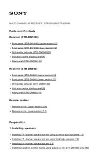 Sony STR DN1060 manual. Camera Instructions.